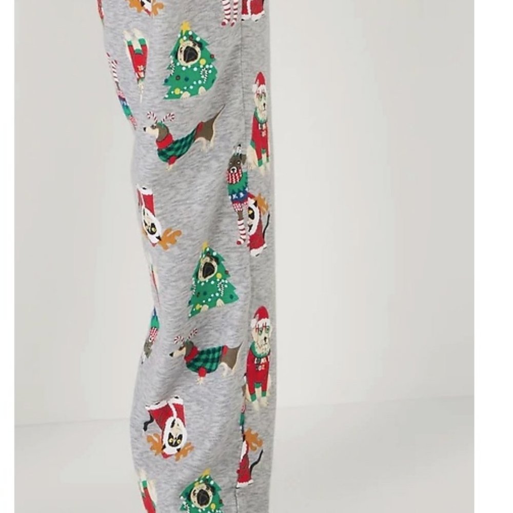 NWT L mens dogs doodles lab cats corgi family pajamas pugs christmas old navy pj - Picture 3 of 6